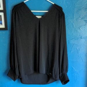 Calvin Klein Women's Sheer Arm Blouse 1X